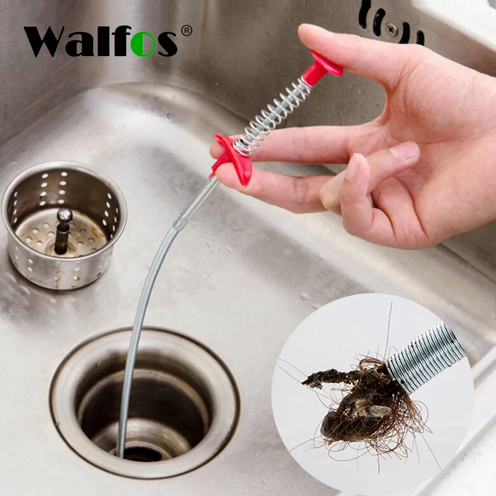 

WALFOS Bendable Brush Sewer Pipeline Dredge Sink Hair Brush Cleaner Kitchen Accessories Toilet Brush Cleaning Tools Long 69cm