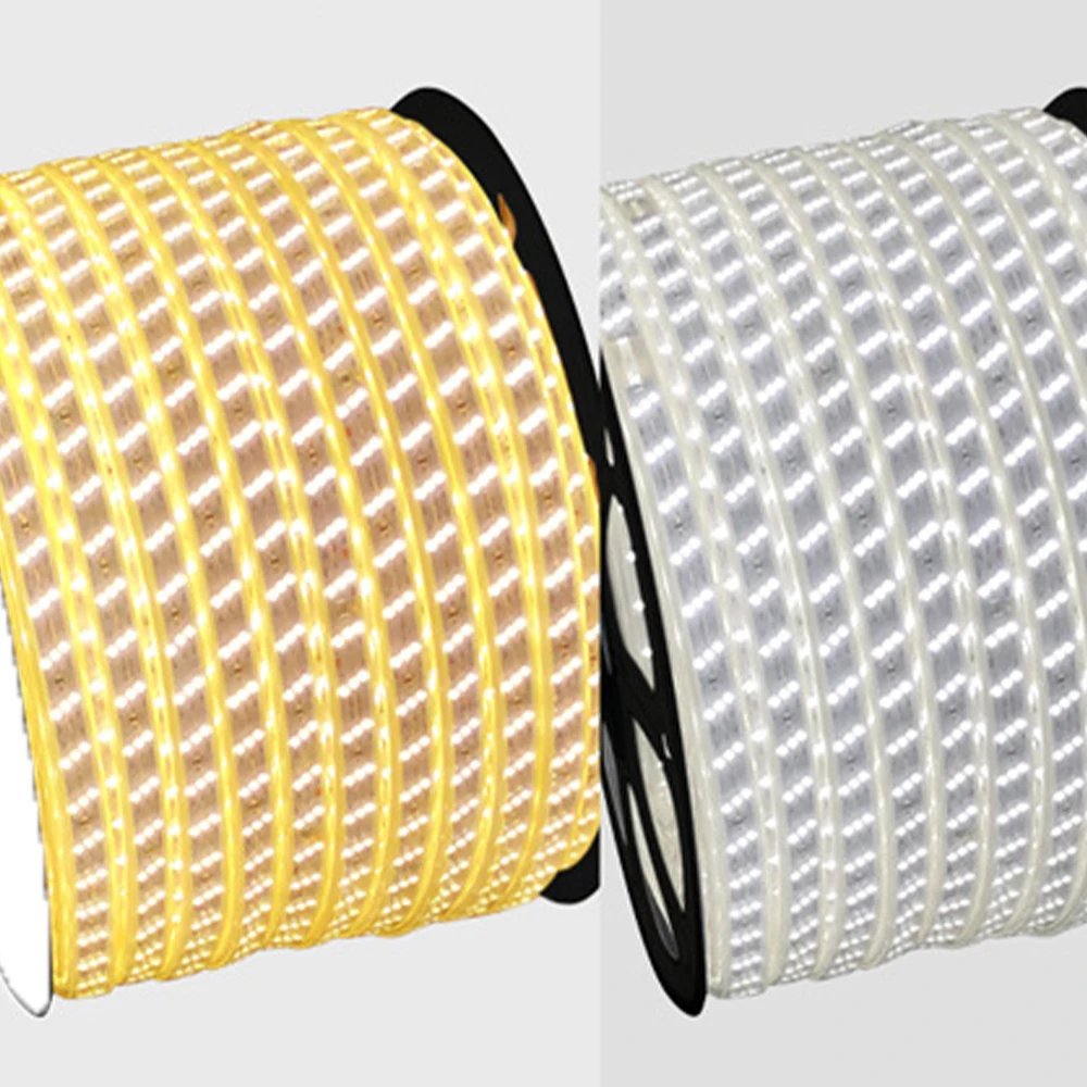 

waterproof LED strip light 2835 flexible strip 5 double three rows of strip light warm light high pressure high bright living ro
