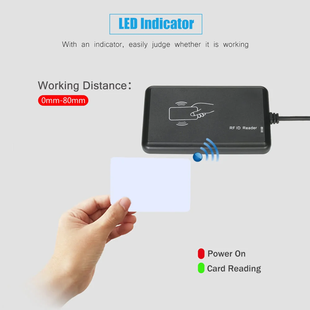 Smart Contactless RFID Card Reader 125KHz USB Configurable EM Proximity |