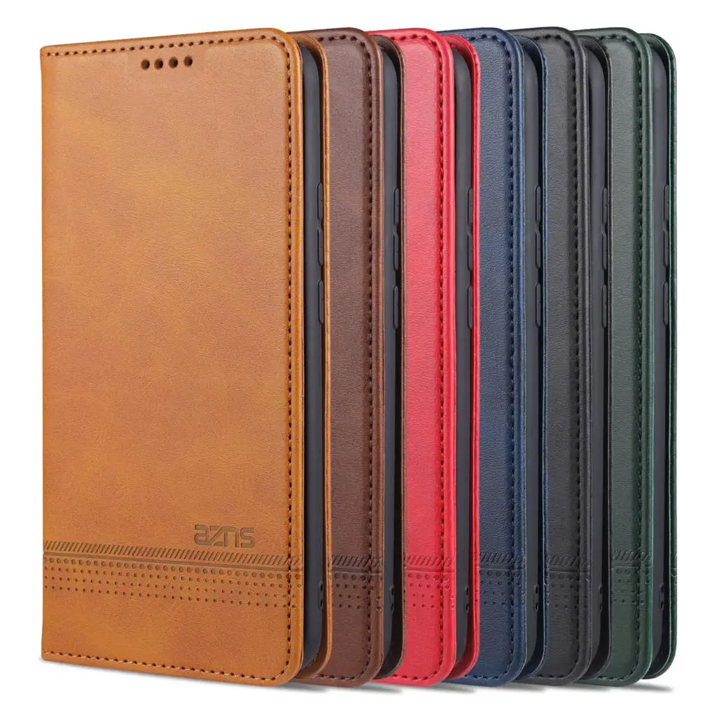 Deluxe Magnetic adsorption leather case for Xiaomi Redmi 9 Power 9T 9A 9C Redmi 10 Prime 10A 10C Flip Cover Protective Case