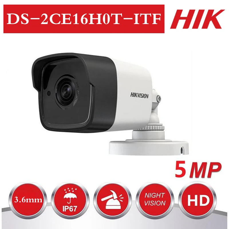 Network Hikvision 16Channels DVR Video Surveillance with 12Pcs 5MP Camera Night Vision CCTV Security System Kits | Безопасность и
