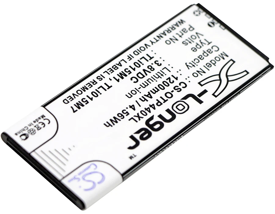 Обновленная батарея Cameron Sino для Alcatel TLi015M1 One Touch Pixi 4 0 OT 4034 4034D 4034X 1200