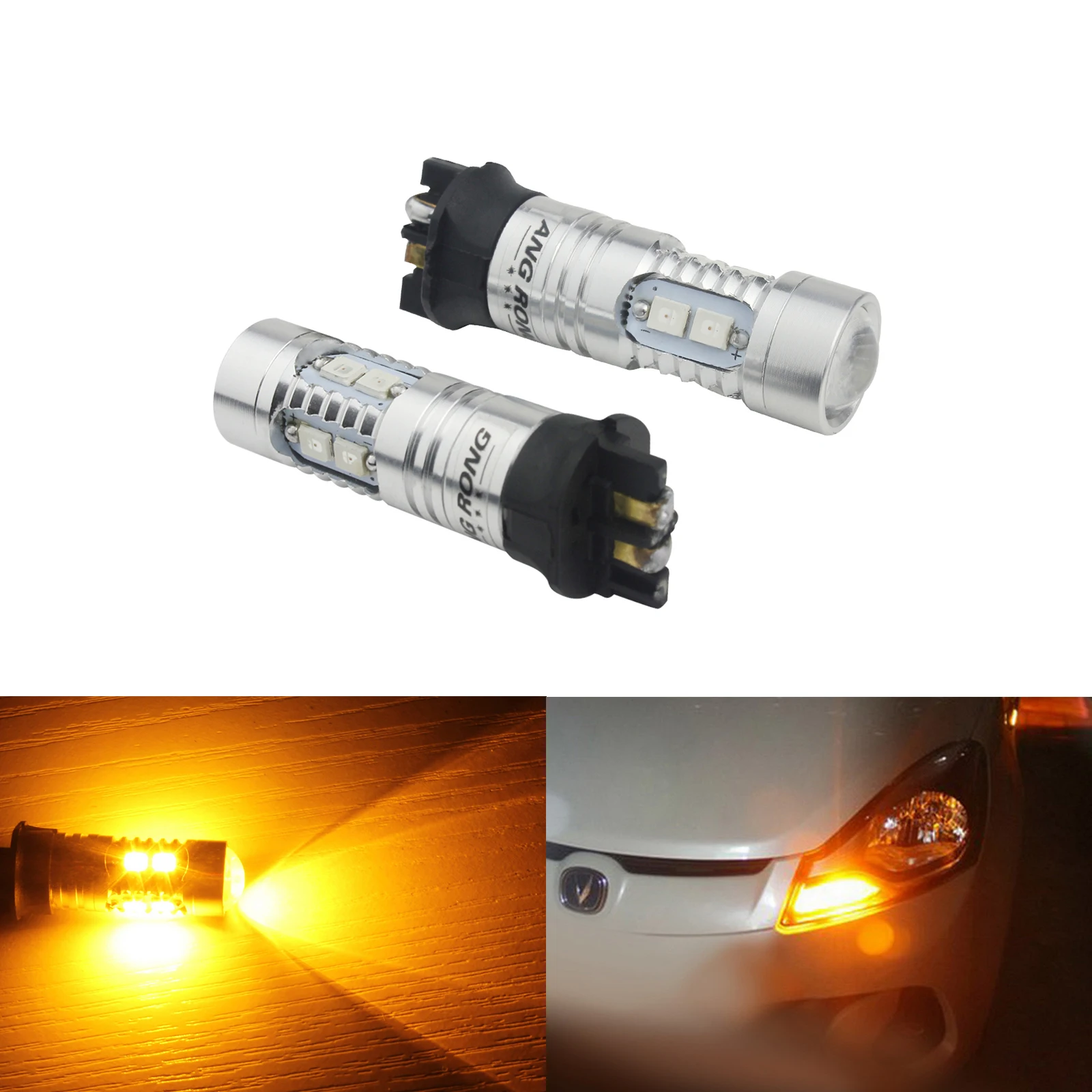 ANGRONG 2x Canbus PW24W PWY24W светодиодные лампы для Audi A3 A4 A5 Q3 BMW 3 серии F30 F31 F34 Ford Fusion VW Golf Peugeot