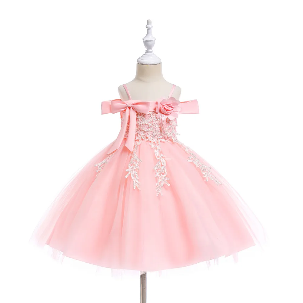 Free Shipping Knee Length 4-12 Years Child Party Dress 2021 Arrival Peach Girl Dresses Pageant Lace Applique Kids Evening Gowns |