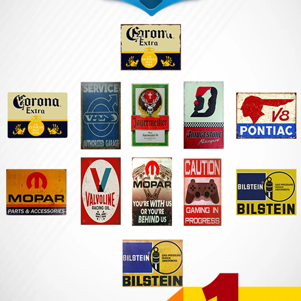 Жестяная вывеска знаменитый бренд логотип художественное украшение стены Бар