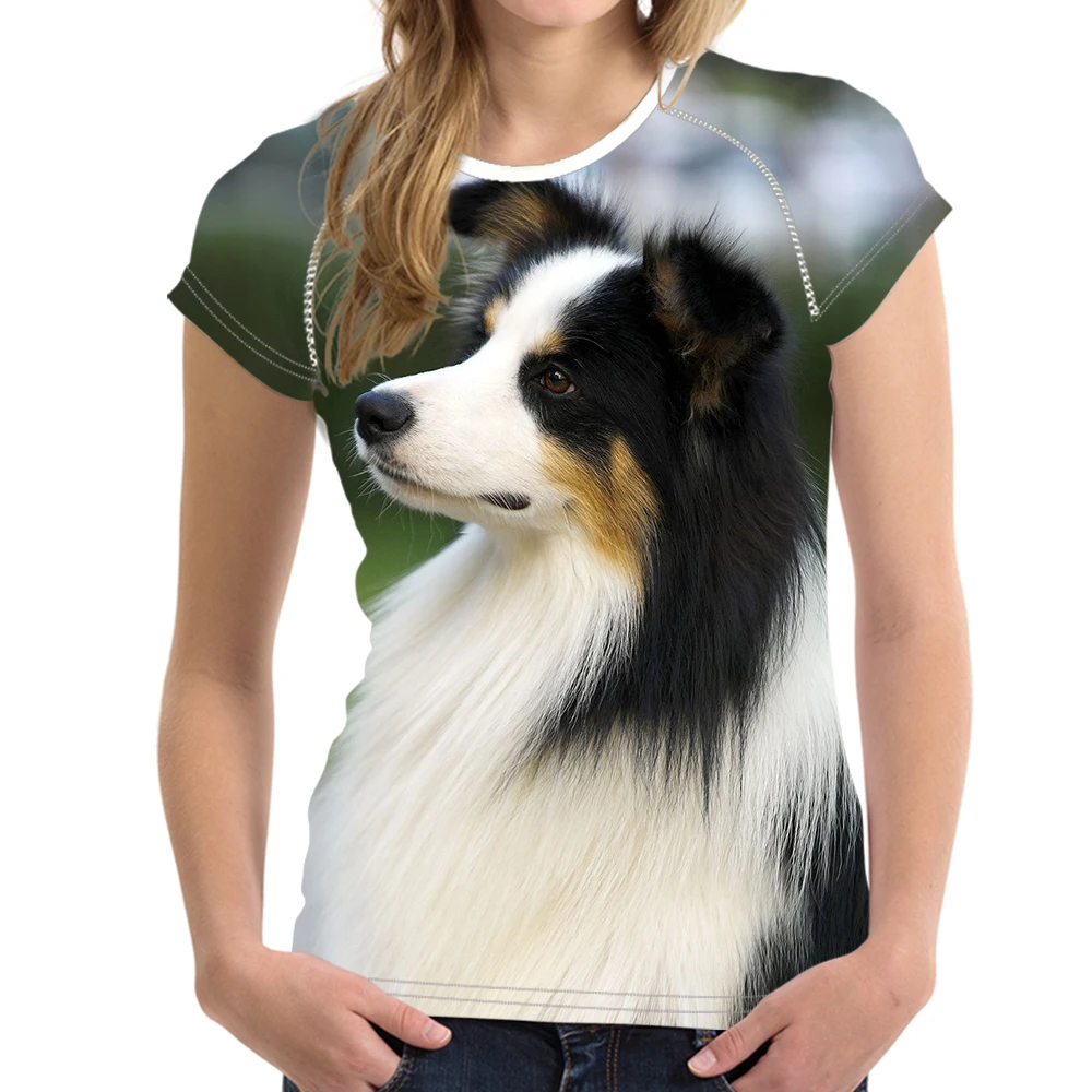 Дышащая женская футболка Border Collie 2020 индивидуальная одежда с логотипом топ