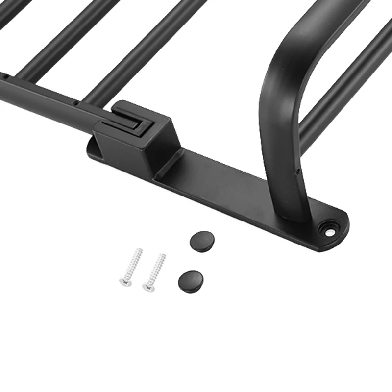 

490/590mm Aluminum Foldable Black Wall Mounted Bathroom Towel Rack Towel Holder Foldable Towel Shelf Hotel Bathroom Pendant Set