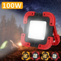 new most powerful led work light super bright portable spotlight rechargeable for outdoor camping lampe flashlight by 18650