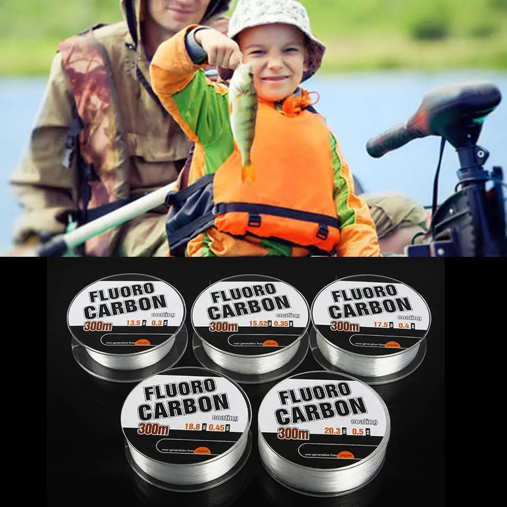 300 м Япония углеродное волокно покрытие летающая рыболовная леска ударная