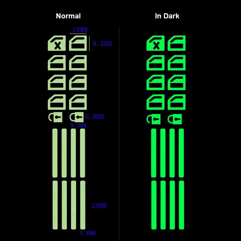 

Car Switch Luminous Sticker Button Modified Sticker Universal Fluorescent Auto Accessories