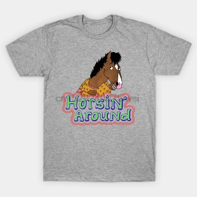 Horsin' oround Bojock Horsemon DIY Футболка с коротким рукавом хлопковая футболка для женщин и