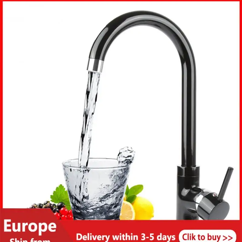 

Black Spring Kitchen Faucet Side Sprayer Dual Spout Single Handle Mixer Tap Sink Faucet 360 Rotation Kitchen Faucets Fixture HWC
