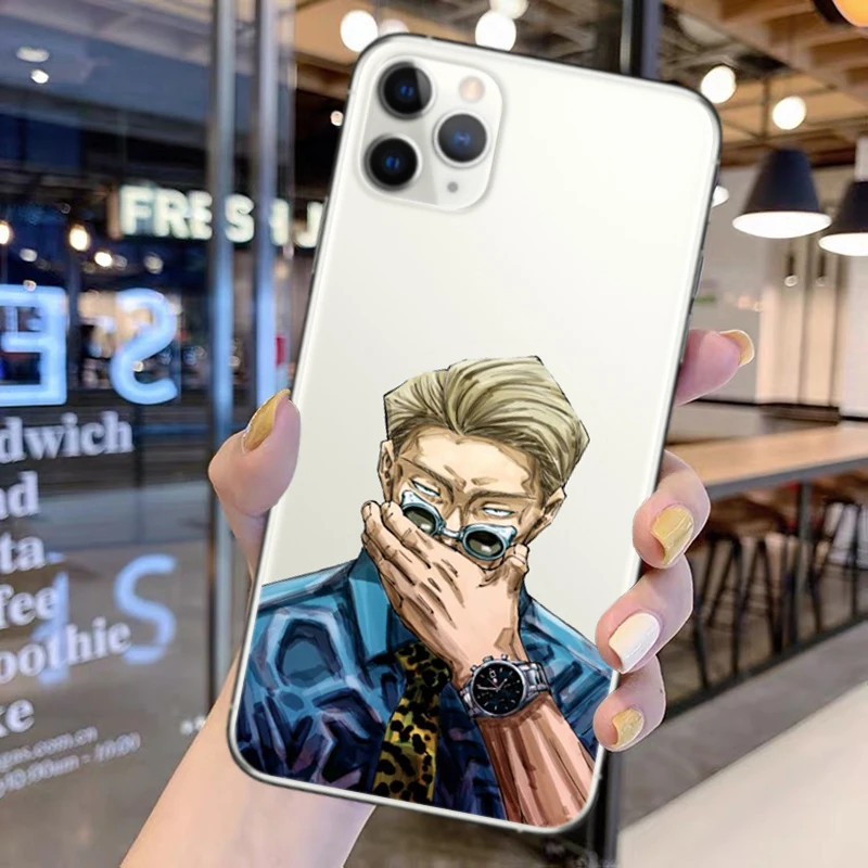 

Jujutsu Kaisen Satoru Gojo Phone Case For iPhone 11 12 Pro MAX Japanese Anime Clear Silicone TPU Cover For iPhone 6 7 8 SE XR XS