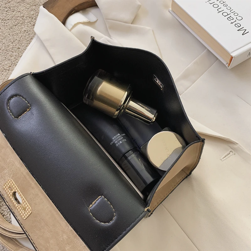 

New Arrive Solid Color Square Handbag for Women PU Leather Portable Shoulder Bag Casual Ladie Messenger Bag Female Crossbody Bag