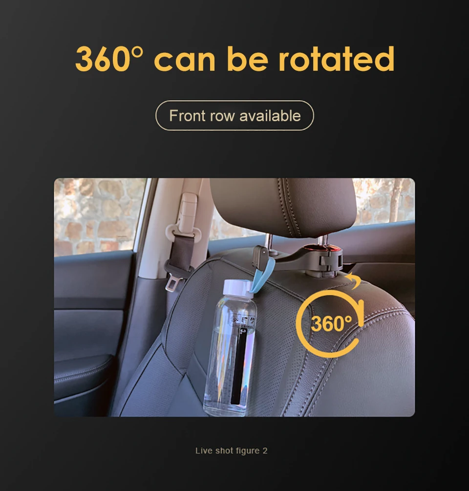 

Car Back Seat Hook Multi-Function Auto Mobile Phone Holder Phone Storage Rear Seat Phone Headrest Lazy Bracket Holder Stand