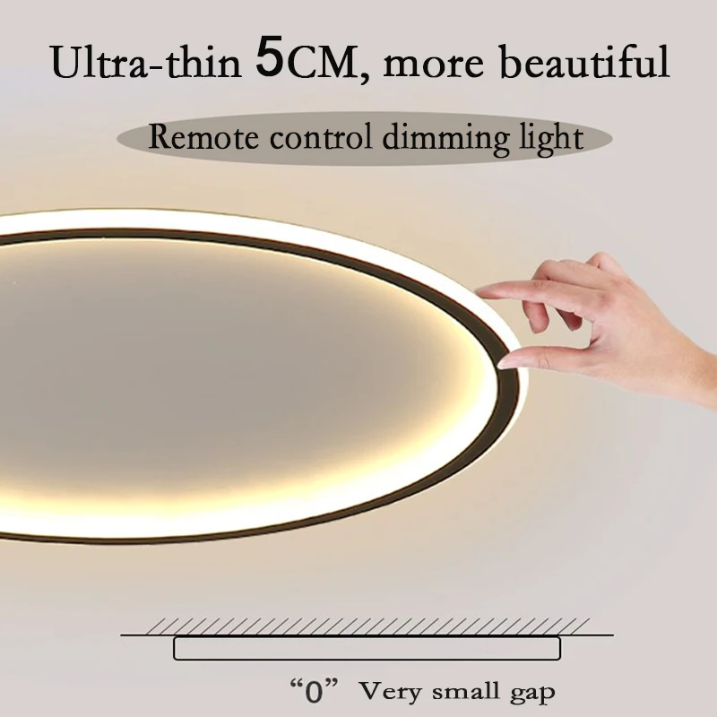 $23.04 Simple bedroom lamp living room study lamp round ultra-thin led ceiling lamp restaurant ceiling chandelier Nordic style lighting