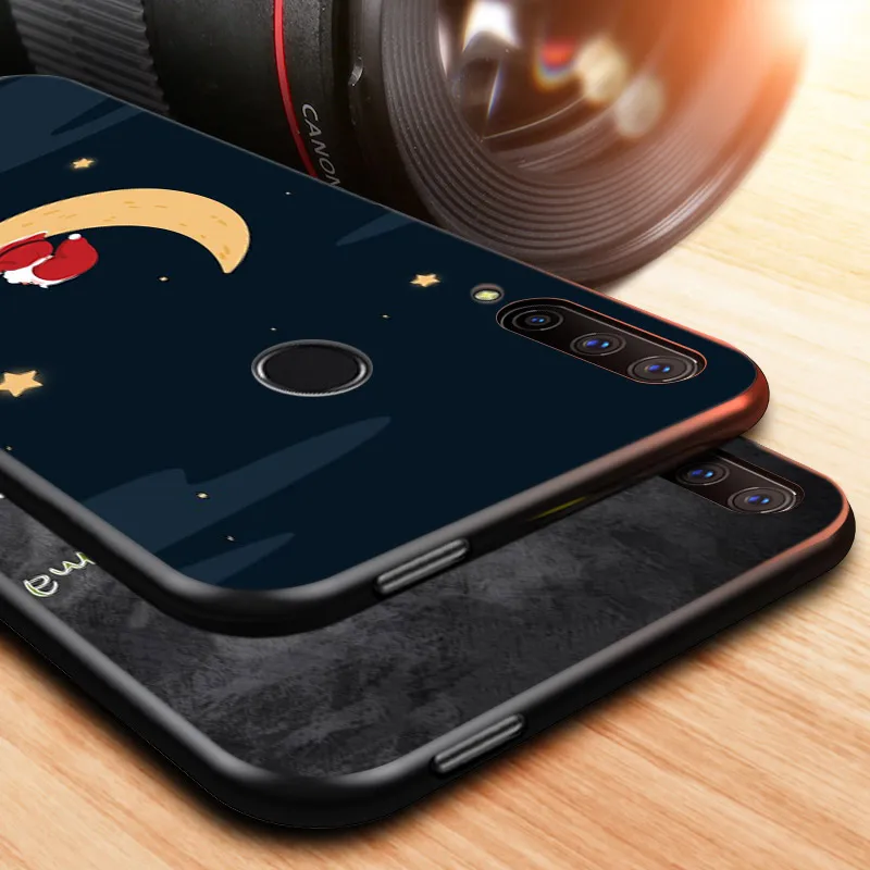 

Silicone Cover Christmas Santa Deer For Huawei Honor 10i 9X 8X 10 9 Lite 8 8A 7A 7C 7S Pro Bright Glossy Phone Case