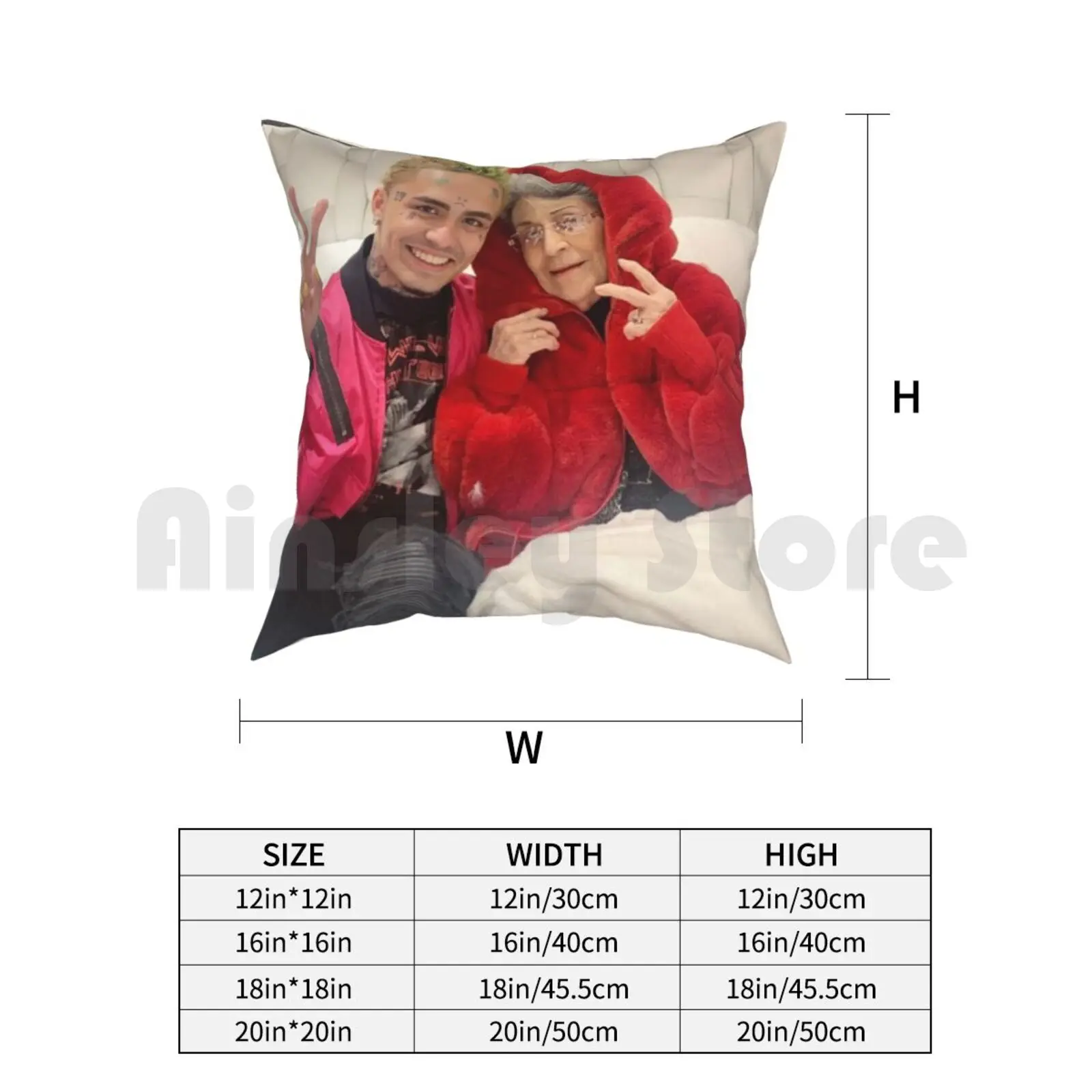 Подушка с бабушкой домашняя мягкая декоративная подушка рисунком гипечудовище