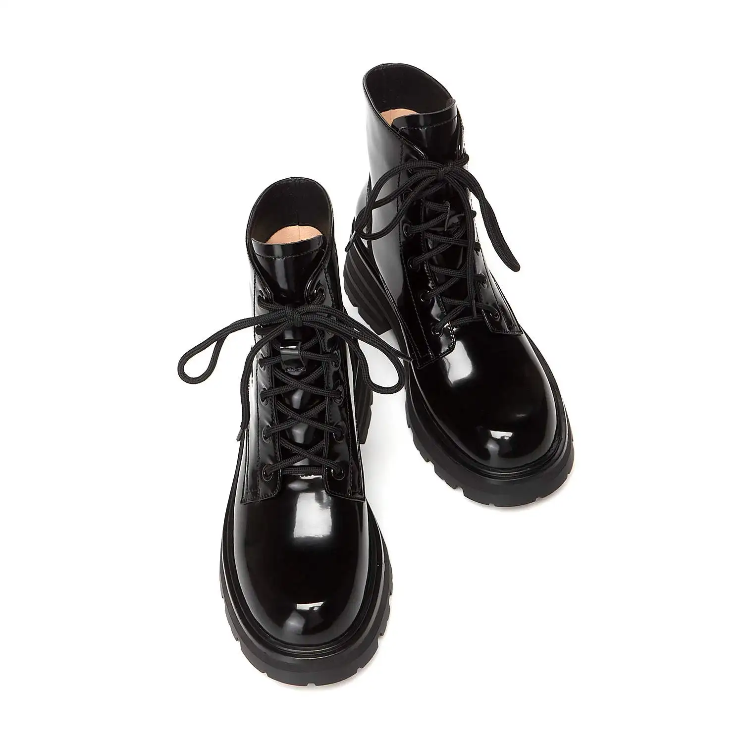 Murah Sepatu Boots Chelsea Ujung Bulat Musim Dingin Kulit Sapi Panci Krazing Sol Warna Campuran Desain Inggris Sepatu Bot Pergelangan Kaki Gagah Berenda