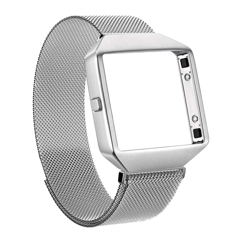 Ремешок для часов Fitbit Blaze Metal Character and Picture Frame Milan Nice ремешок Nizza netic Sucker серебристая
