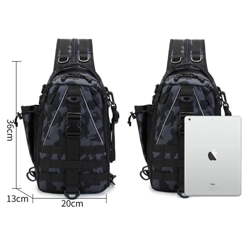 Sports Men Tactical Hiking Backpack Chest Bag Military Fishing Shoulder Sling Climbing Camping