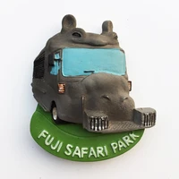 qiqipp fuji safari park susono city shizuoka prefecture japan tourist souvenir magnetic sticker fridge magnet