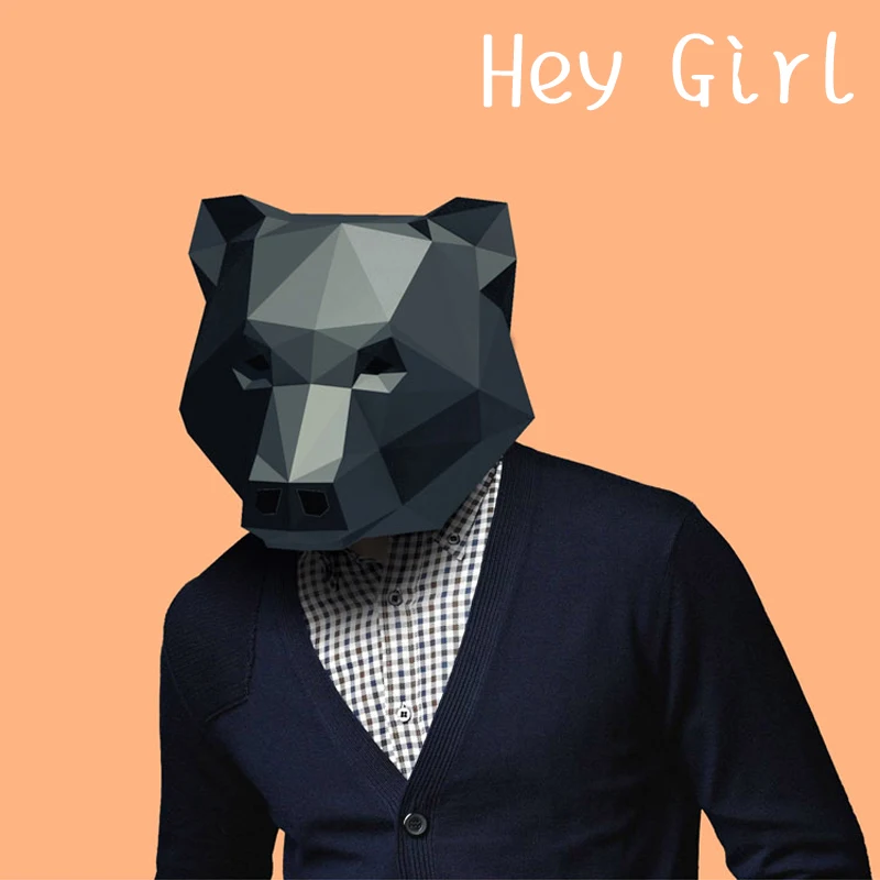 Маски для лица 3D бумажная модель бумажное ремесло сделай сам шуточные игрушки