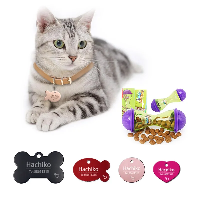 

Персонализированные идентификационные бирки YVYOO для собак, 1 шт., алюминиевая индивидуальная бирка для домашних животных, бирка для собак, к...