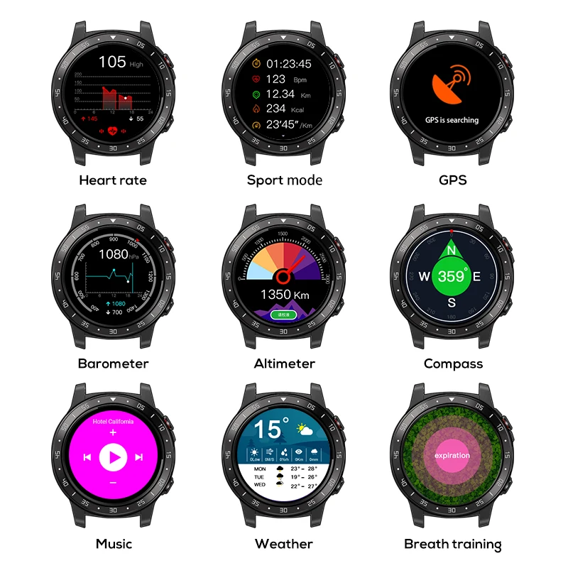 Смарт-часы NORTH EDGE GPS спортивные часы для бега Bluetooth телефона умные