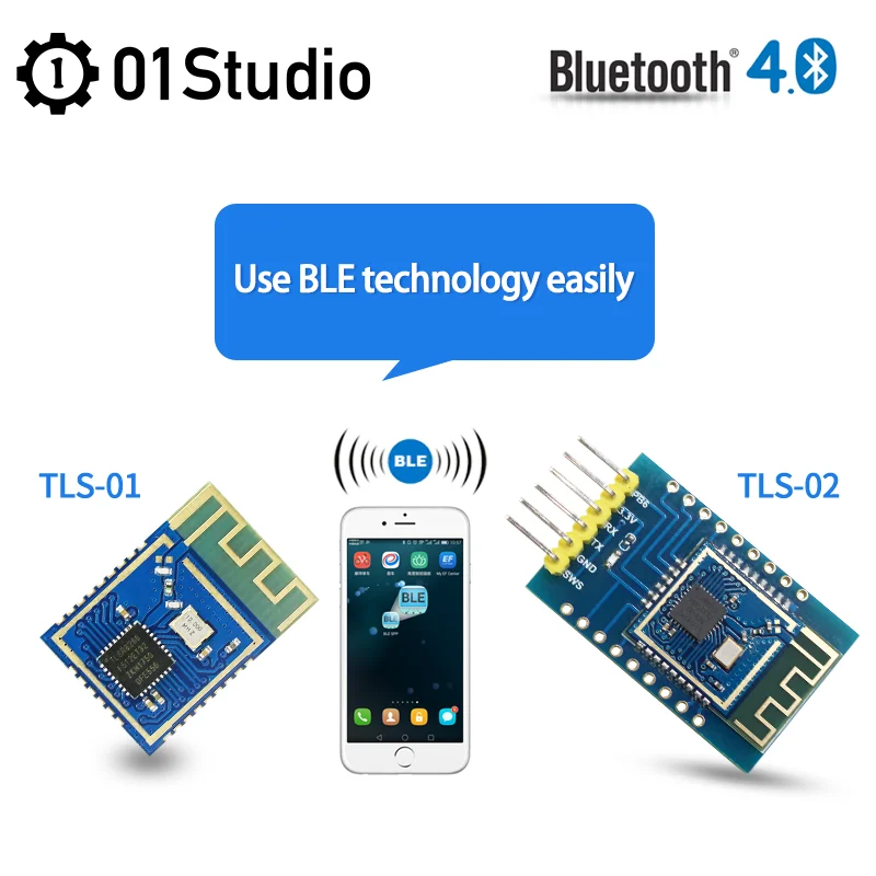 TLS-01 TLS-02 BLE Buletooth 4 0 Uart Transceiver прозрачный модуль трансмиссии TLSR8266F512 switch Wireless Arduino |