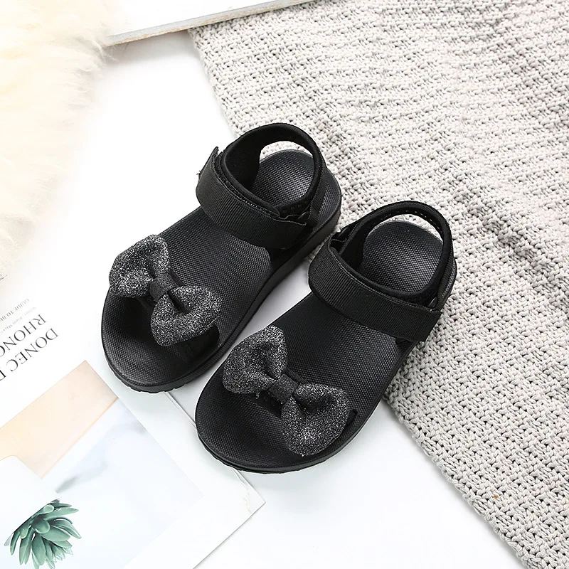 Children's sandals 2021 new fashion summer children's shoes baby soft bottom bow net red primary school princess |