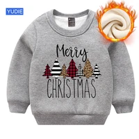 girl christmas hoodie children clothing boy 2021 long sleeve shirt childrens sweater toddler fall clothes holiday gift matching