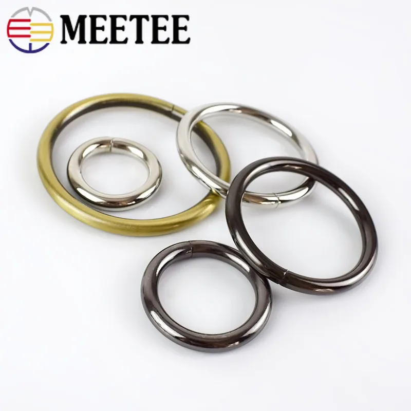 Meetee 6 мм X 200 шт. 13-50ммx20шт металлическая d-образная кольцевая пряжка с кольцевым соединением крюк Сделай Сам сумка ремень собачий ошейник запчасти аксессуар