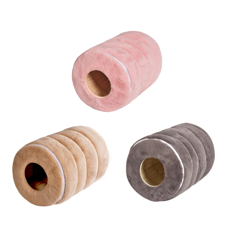 

Cylindrical Pet Bed Round Comfortable Small Medium Pets Ultra Soft Warming Indoor