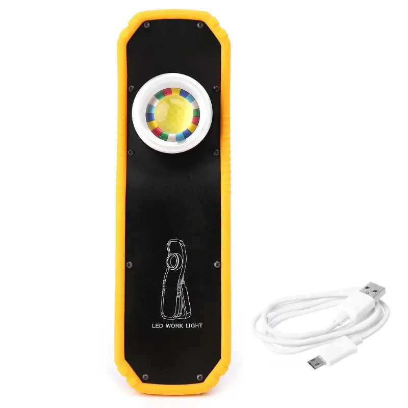 

60W Portable LED Work Light Magnetic COB Flashlight Torch With Hanging Hook For Repair Outdoor Camping