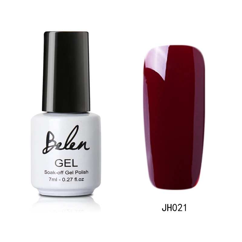 JH021 Belen 7 мл 36 красный цвет УФ светодиодный Гель-лак для ногтей Полуперманентная краска гель лак штамповка эмаль геллак лак - Цвет: JH021