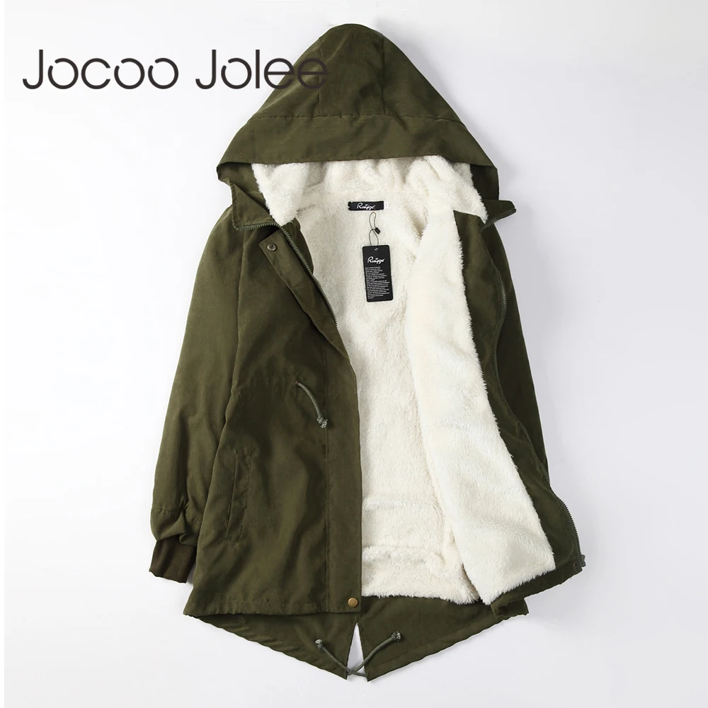 Женские зимние парки Jocoo Jolee модное пальто средней длины женская теплая куртка из