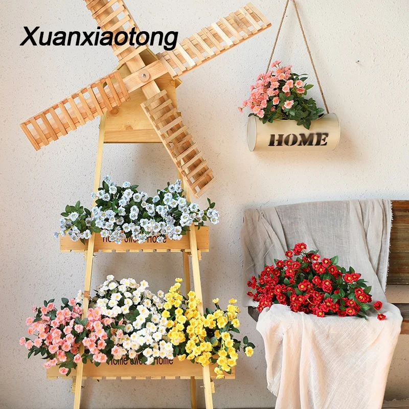 Xuanxiaotong 1 шт. 5 веток яркий маленький дикий цветок искусственные шелковые розы