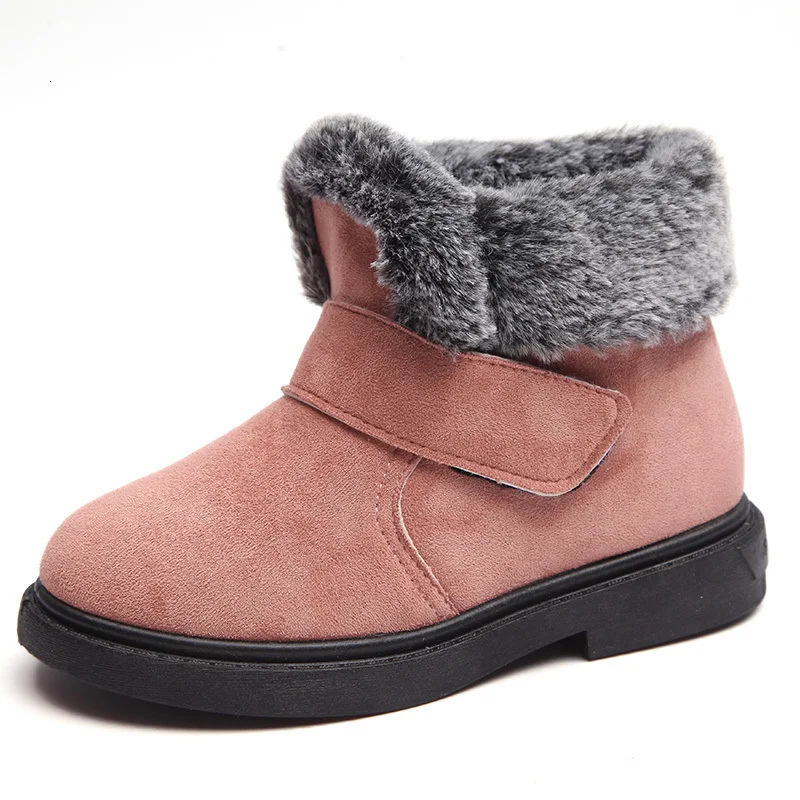 Детские модные ботинки зимние шерстяные Челси для девочек подростков больших