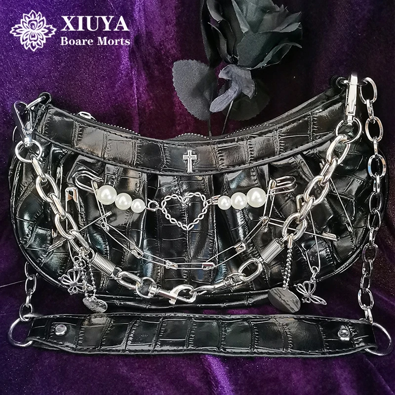 Сумка на плечо Xiuya в готическом стиле Харадзюку для женщин винтажная Готическая