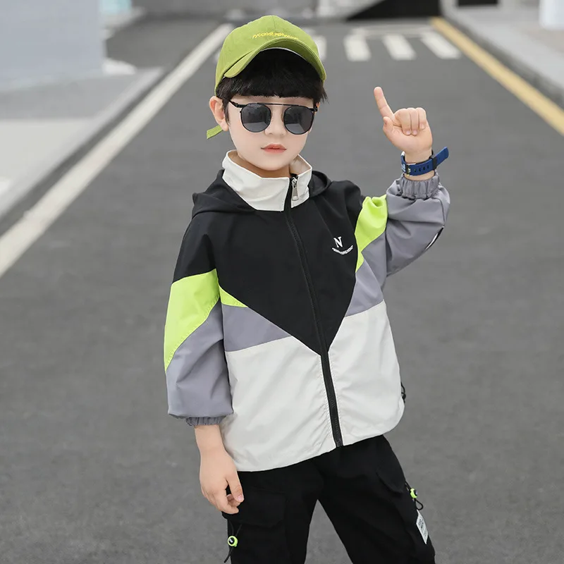 

Simple Spring Autumn Coat Outerwear Top Children Clothes Kids Costume Teenage Formal Home Outdoor Boy Clothing High Quality