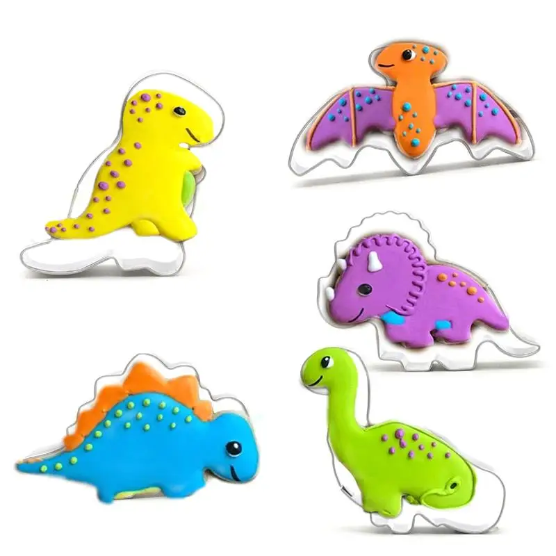 5 шт. форма для выпечки динозавров из нержавеющей стали|Принадлежности выпечки| |