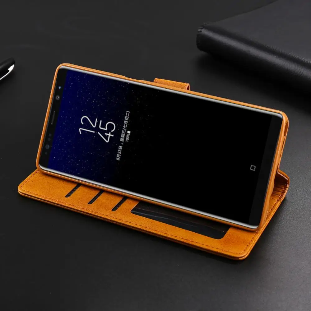Чехол для samsung Galaxy Note 10 Plus роскошный с магнитной застежкой кожа + Мягкий ТПУ чехол