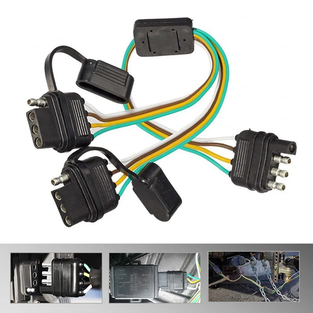 2 сторонний y разветвитель 12 в 17 5 дюйма 4 контактный удлинитель для прицепа