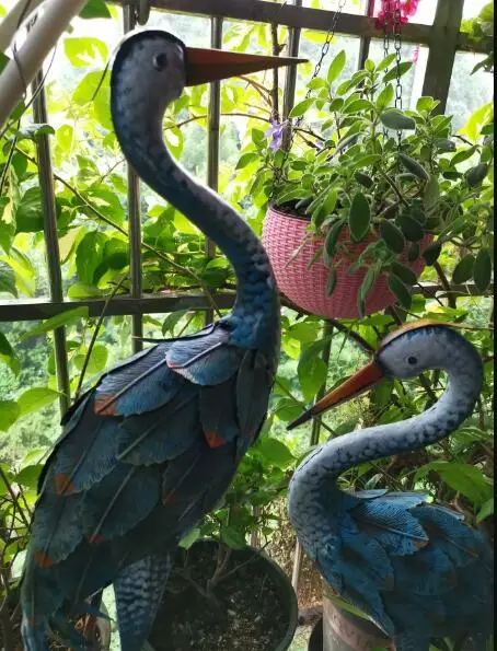 

Villa Garden Decoration American Country Model House Decoration Decoration Iron Crane Crane Gardening Goods