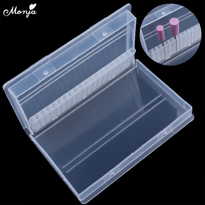 Monja 20 отверстий съемная коробка для хранения дизайна ногтей держатель сверла