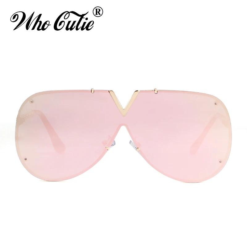 WHO CUTIE фирменный дизайн авиационные солнцезащитные очки без оправы мужские