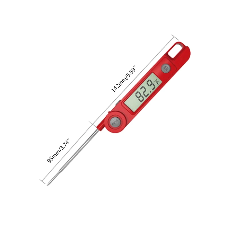 

Digital Probe Thermometer Foldable Food BBQ Meat Oven Folding Kitchen Thermometer Waterproof Cooking Water Oil Tools