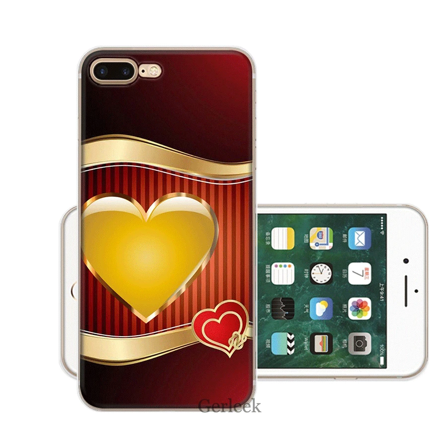 Чехол для мобильного телефона Tpu iPhone X XS Max XR 6 6S 7 8 Plus 5 5S SE Твердый чехол сердце