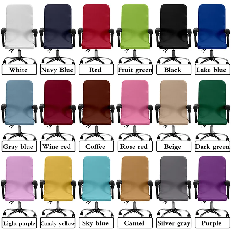 

Office Computer Chair Cover Universal Rotate Desk Seat Covers Slipcovers Home Chair Seat Back Cover Universal Chair Cover